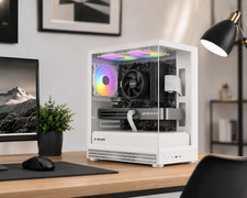 Gaming Desktop Ryzen 7 PC Up to 32GB RAM 1TB SSD RTX 5060 Win11 Wifi  Black ARGB