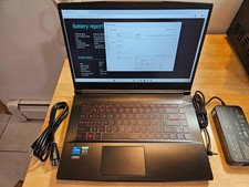MSI Thin Laptop FHD, I5-11400H, RTX 3050, 16GB RAM, 512GB SSD 11UC-1276US GF63