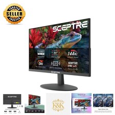 22-Inch FHD Gaming Monitor with 144Hz Refresh, Built-in Speakers, Machine Black