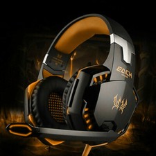 For PC PS4 3.5mm Gaming Headset Xbox one Headphone with RGB Surround Sound Mic