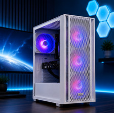 White RTX 5060 Intel i7, Ryzen 7 32 GB RAM 2TB SSD Gaming Computer Desktop PC