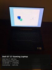 Dell G7 17 Gaming Laptop i7 10th Gen RTX 2070 16GB 1TB NVMe