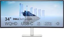 Dell 34 plus USB-C Monitor - S3425DW, WQHD (3440X1440), 21:9 Curved, 120Hz, VA,