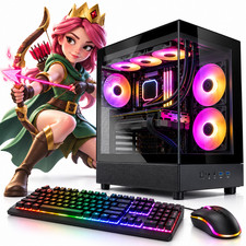 ARGB Gaming Desktop PC Intel i7-8700 32GB 1TB SSD GeForce RTX 5060 Win11 WiFi