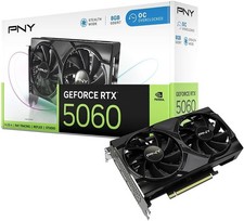 PNY GeForce RTX 5060 Overclocked Dual Fan 8GB GDDR7 GPU PCIe5.0 Graphics Card