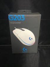 Genuine Logitech G203 LIGHTSYNC Wired Gaming Mouse - WHITE (910-005791) NEW