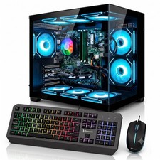 Gaming PC Desktop Ryzen 7 5800X RTX 5060 32GB RAM 1TB SSD Win11 WiFi6 9xARGB Fan