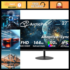 27" FHD 1080p Gaming Monitor, 144Hz Refresh Rate, IPS Panel, Ultra-Slim Design