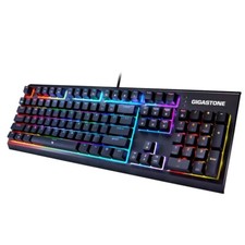 Gigastone GK-12 Wired Gaming Keyboard, RGB LED, Brown Switch Mechanical Keyboard