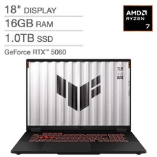 ASUS TUF 18" Gaming Laptop Ryzen 7‑260 RTX 5060 16GB 1TB SSD 144Hz FHD+ Win11