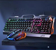 Mechanical Keyboard-Mouse combo with RGB Lights -Wired -104 keygaming
