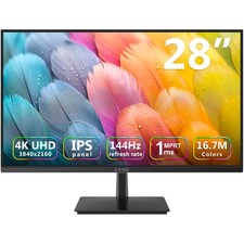 Z-EDGE 28" Ultra HD 4K 3840 x 2160 144Hz 4ms IPS Gaming Monitor, HDMI x2, DP x2