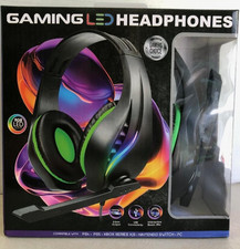 GamePro RGB LED Over-Ear Gaming Headset Boom Mic USB/3.5mm