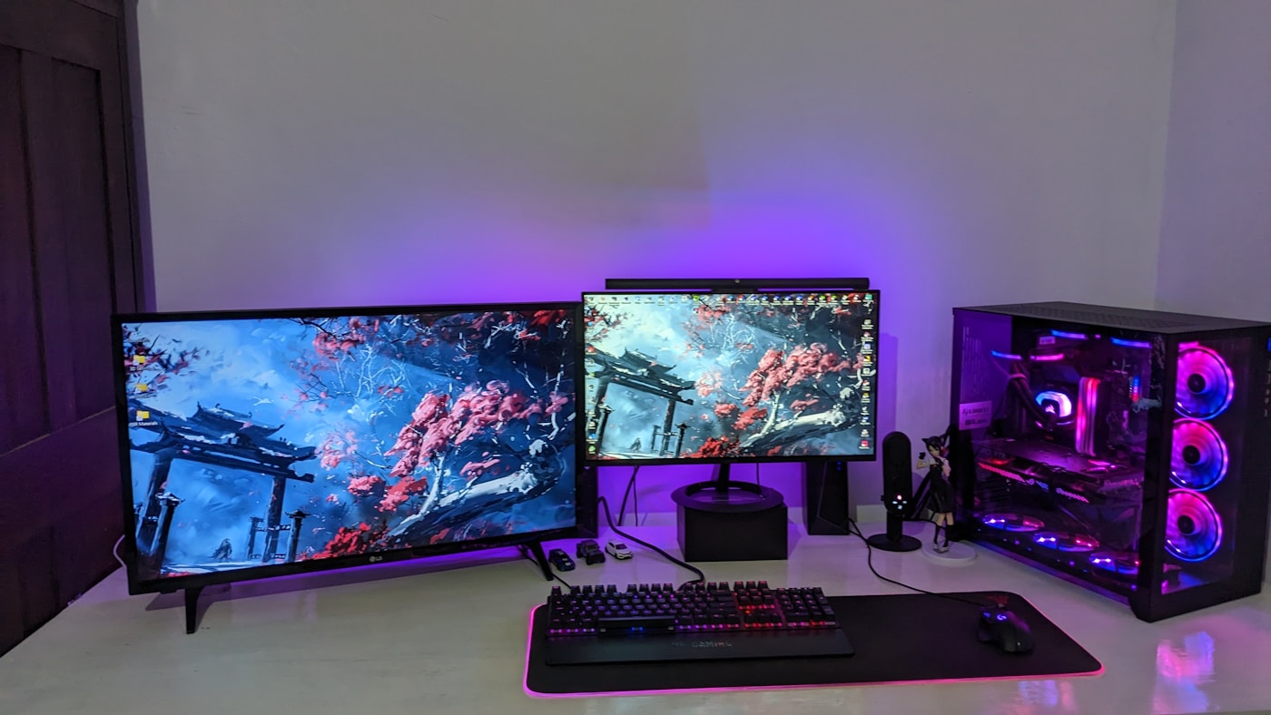 Gaming monitor setup representing independent buying research